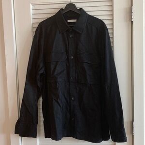 H&M Men's Black Casual Button Down Shirt